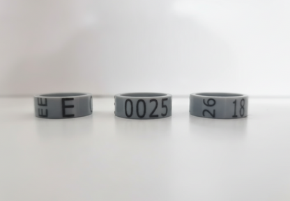 Anilla de 18 mm de plástico para gallinas.