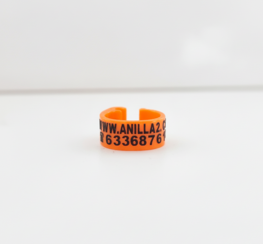 Anilla tipo clip de plástico de 8,5mm.