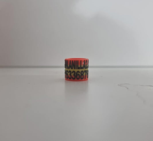 Anilla de 8,5 mm de la bandera de España de plástico