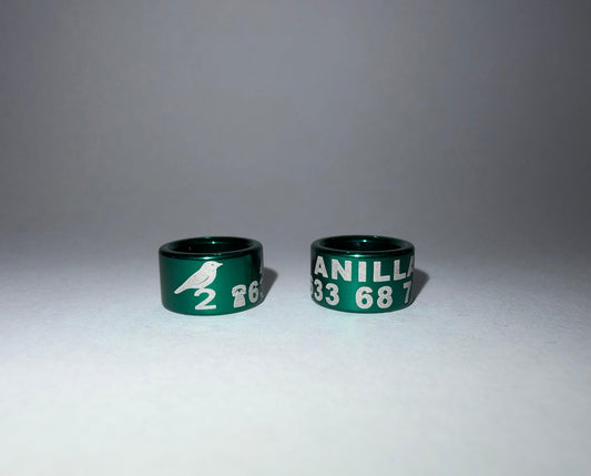 Anilla de 8 mm de aluminio anodizado. (Bajas)