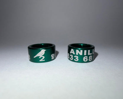 Anilla de 9 mm de aluminio anodizado.