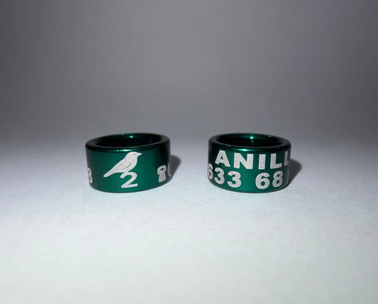 Anilla de 9 mm de aluminio anodizado.