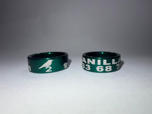 Anilla de 14 mm de aluminio anodizado.